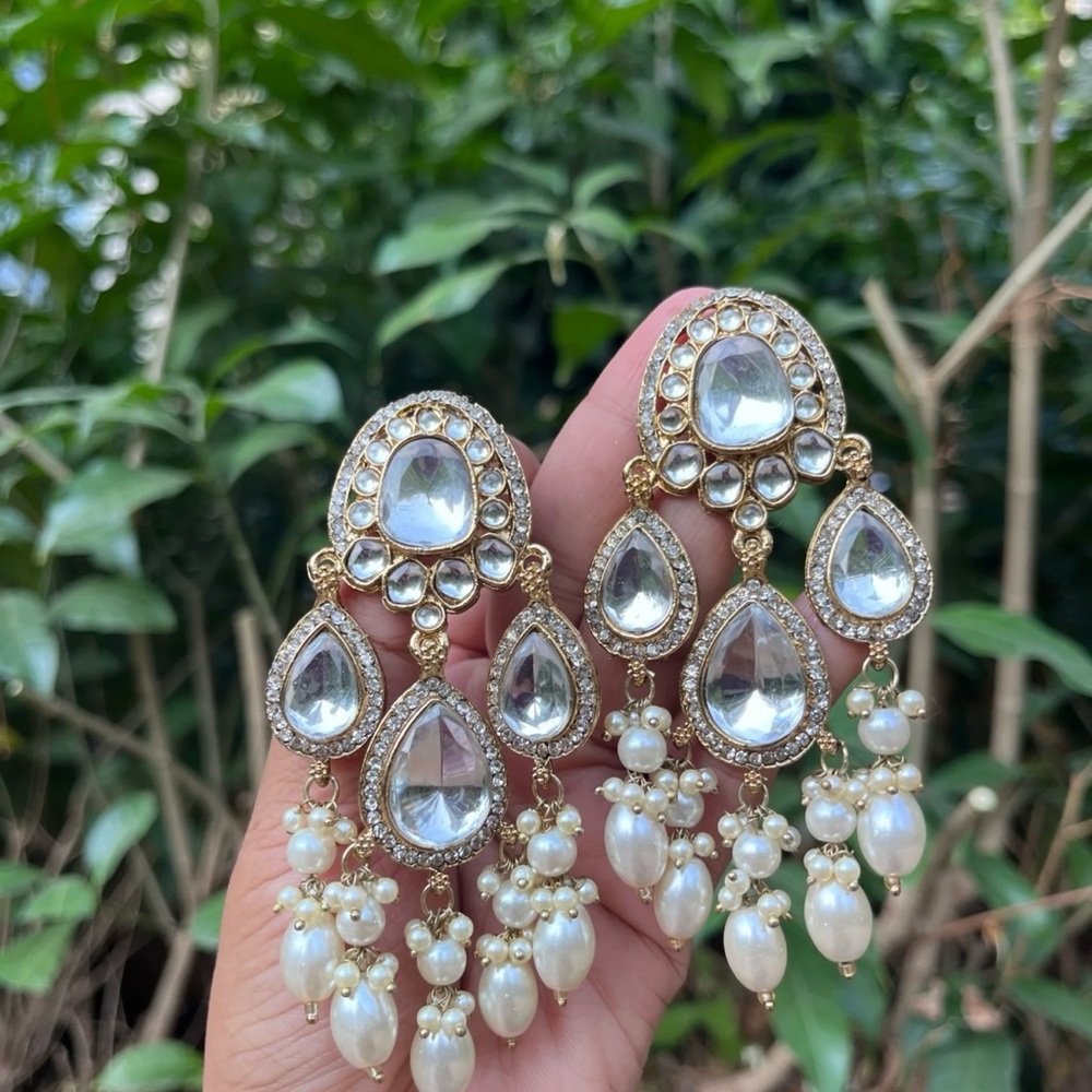 Elegant Gold and Silver Dangle Earrings